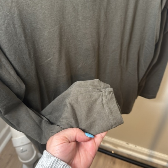 Men's Free Fly Apparel Olive Long Sleeve Button Casual Comfort Adventure Tee Med - Picture 5 of 7